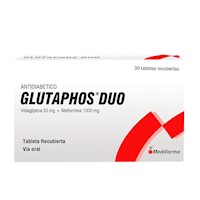 Glutaphos Duo 50 mg + 1000 mg Tabletas Recubiertas